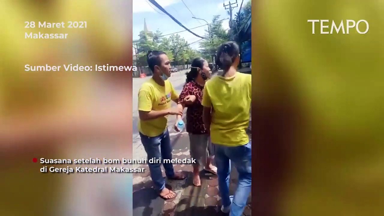 Suasana Setelah Bom Bunuh Diri Meledak di Gereja Katedral Makassar, 20 Warga Luka-luka