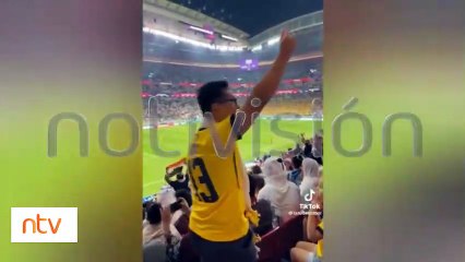 Hincha de Ecuador se peleó contra uno de Qatar, el pleito se volvió viral