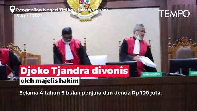 4 Tahun 6 Bulan, dan Denda Rp 100 juta, Djoko Tjandra: Saya Pikir-pikir