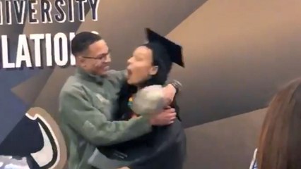 Airman Surprises Sister At Graduation After 3 Years Apart