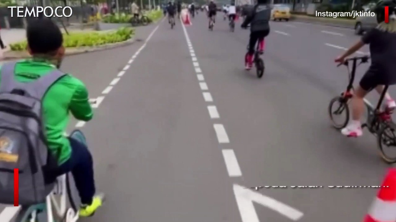 Viral Pesepeda Gowes di Luar Jalur Sepeda di Sudirman, Polisi: Denda Rp 100 Ribu