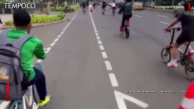 Viral Pesepeda Gowes di Luar Jalur Sepeda di Sudirman, Polisi: Denda Rp 100 Ribu