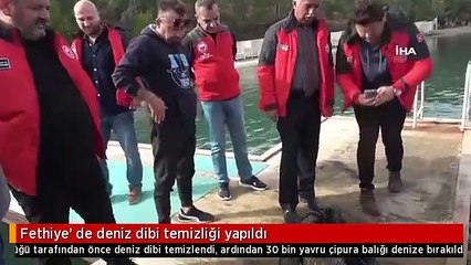Fethiye' de deniz dibi temizliği yapıldı