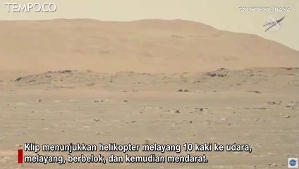 Bersejarah, Penerbangan Pertama Helikopter Ingenuity NASA di Mars