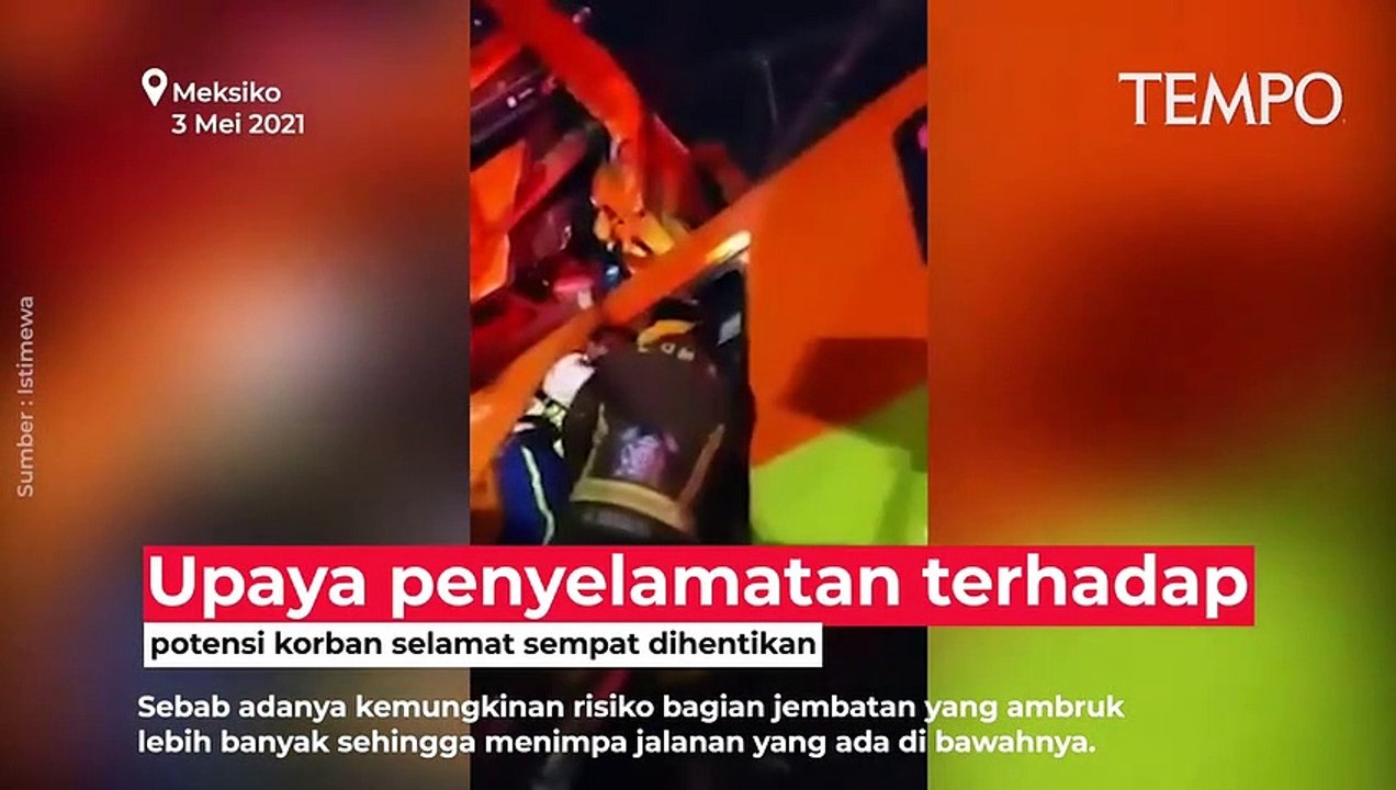 Detik-detik Jembatan Kereta di Meksiko Ambruk, 15 Orang Tewas