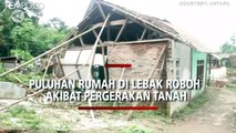 Akibat Pergerakan Tanah, Puluhan Rumah di Lebak Roboh, Rata dengan Tanah