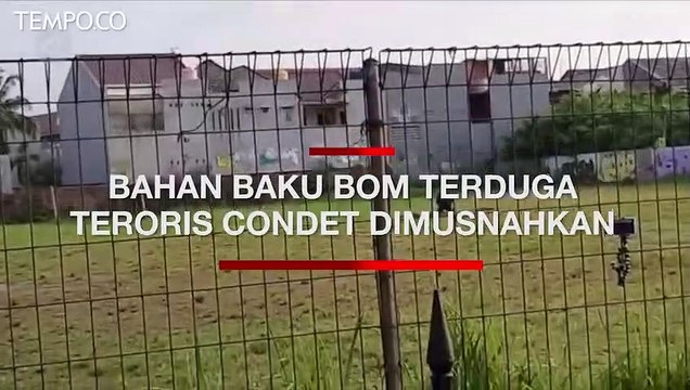 Tim Gegana Polri Musnahkan Bahan Baku Bom Terduga Teroris Condet