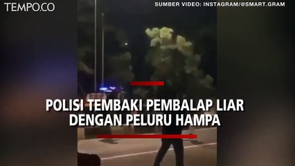 Video Viral, Pembalap Liar Ditembaki Polisi dengan Peluru Hampa