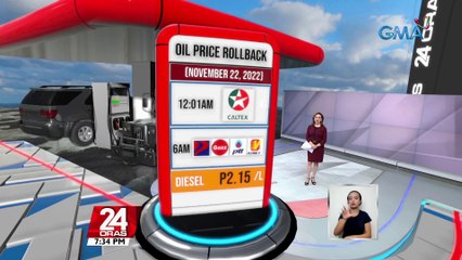 Presyo ng ilang produktong petrolyo, may rollback bukas | 24 Oras