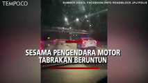 Viral, 30 Pengendara Motor Bertabrakan Satu Sama Lain di Pantai Seagate, Malaysia