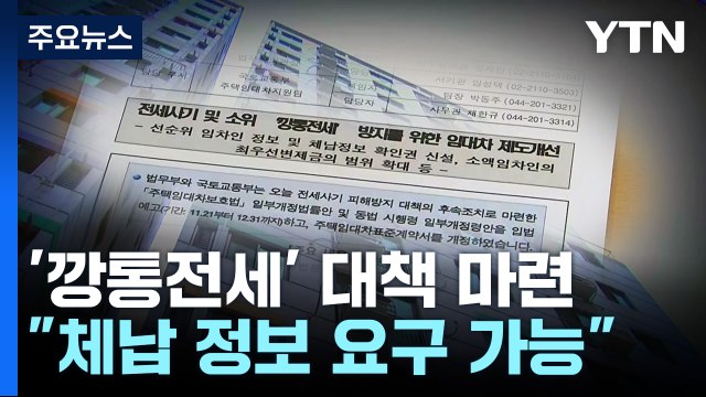 체납·선순위 보증금 정보 요구 가능 ...'깡통전세' 대책마련 / YTN