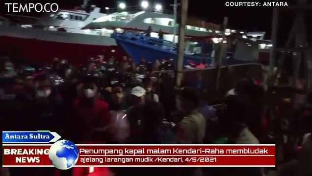 Penumpang Kapal Malam Kendari-Raha Membeludak Menjelang Larangan Mudik