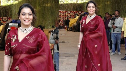 Kajol Maroon Lehenga Look में Video Viral, 48 की उम्र में बिखेरे जलवे | Boldsky *Entertainment