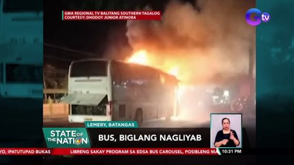 Bus, biglang nagliyab | SONA