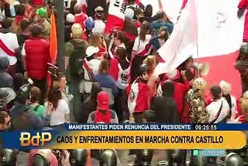 Pedro Castillo: una nueva marcha contra el presidente  en el Cercado de Lima