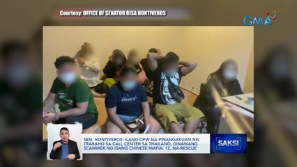 Sen. Hontiveros: Ilang OFW na pinangakuan ng trabaho sa call center sa Thailand, ginawang scammer ng isang Chinese mafia; 12, na-rescue | Saksi
