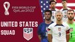 UNITED STATES Official Squad FIFA World Cup Qatar 2022 | FIFA World Cup 2022
