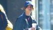 Emily Ratajkowski's Chaotic Coffee-Run Look Included Sky Blue Cowboy Boots
