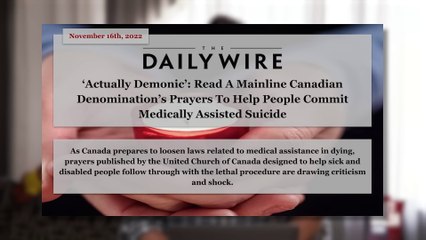 Matt Walsh - Canadian Church Makes A Demonic Suicide Prayer