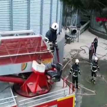 Edirne'de yağ fabrikasının silosunda yangın