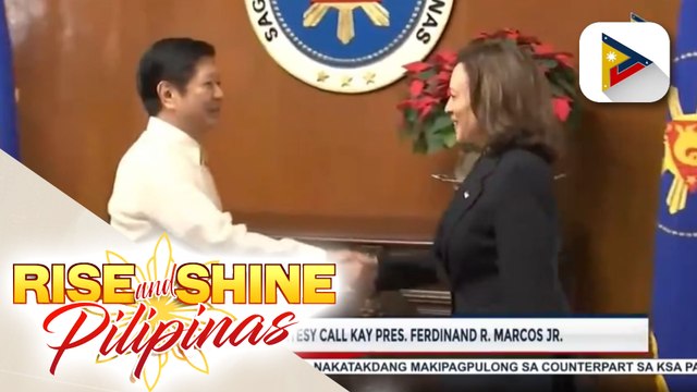 US VP Harris, nag-courtesy call kay Pres. Ferdinand R. Marcos Jr.; Isyu ng climate crisis, investment, renewable energy, at job creation, kabilang sa mga tinalakay ng dalawang lider