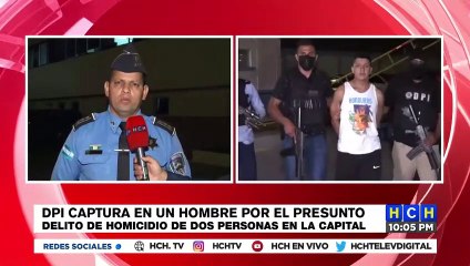 DPI captura en un hombre por el presunto delito de homicidio de dos personas
