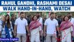 Bharat Jodo Yatra: Rahul holds Rashami Desai's hand as they walk together | Oneindia News *News