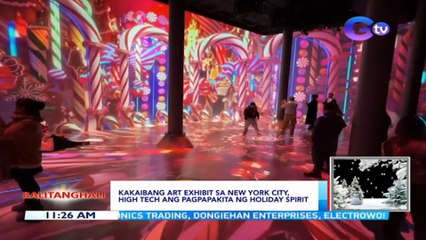 Kakaibang art exhibit sa New York City, high tech ang pagpapakita ng holiday spirit | BT