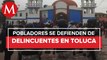 Cerca de 200 pobladores retienen a dos presuntos delincuentes en iglesia de Toluca