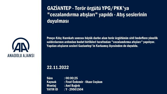 Terör örgütü YPG/PKK'ya cezalandırma atışları yapıldı - Atış seslerinin duyulması