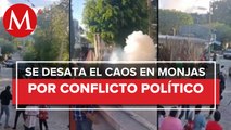 Encapuchados agreden a regidores por resultados electorales en Monjas, Oaxaca