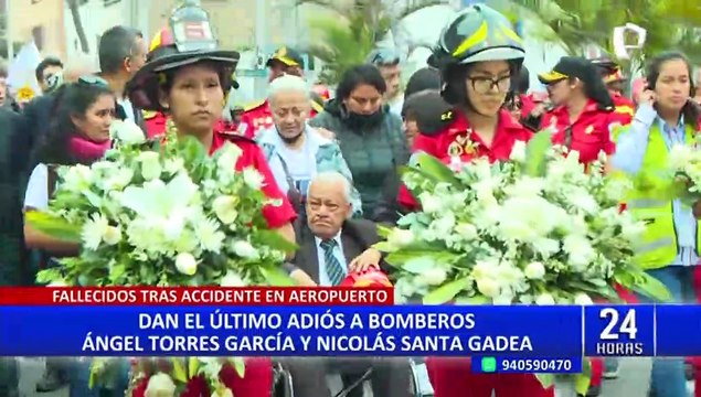 Así fue el último homenaje a los bomberos fallecidos en accidente en el aeropuerto Jorge Chávez