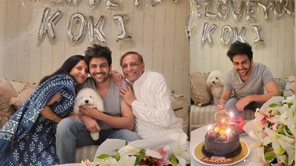 Kartik Aryan ने parents और Pet के साथ celebrate किया 32th Birthday, Photo goes Viral! FilmiBeat