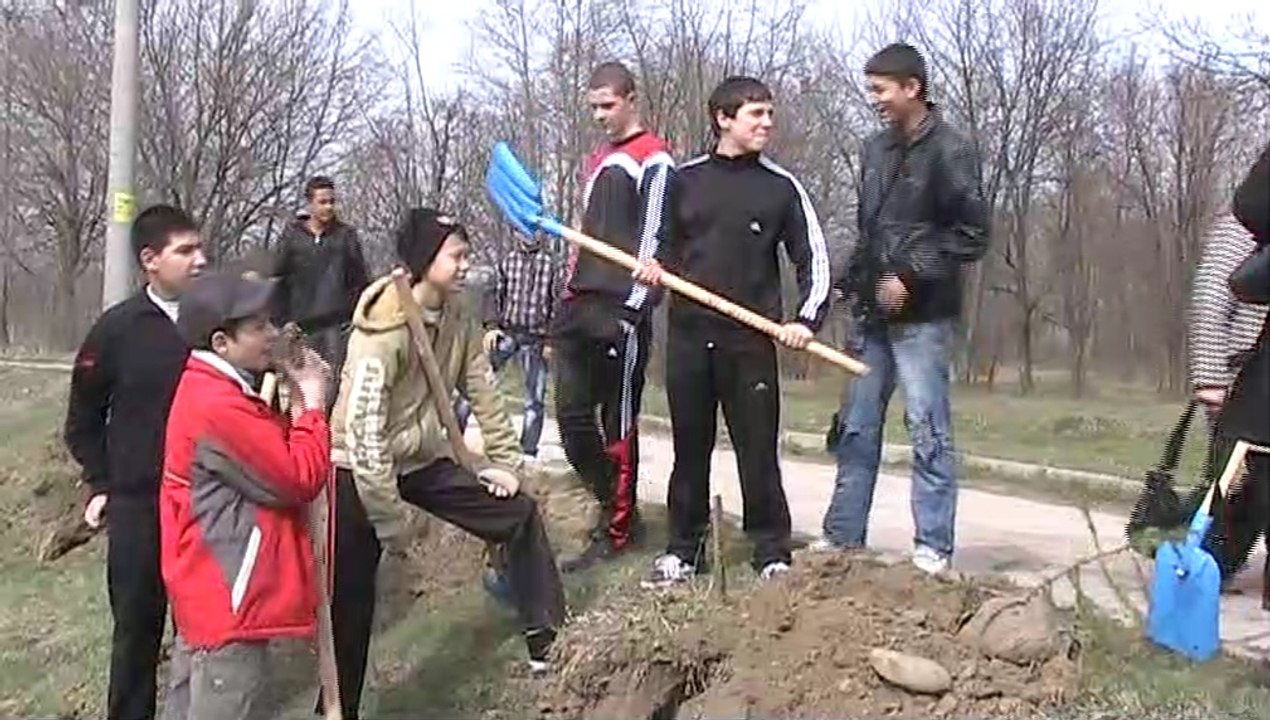Общинари и ученици засадиха дръвчета в "Димана...