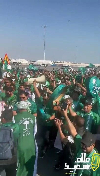 جمهور المنتخب السعودي ينطلق في أكبر مسيرة دعماً للصقور الخضر