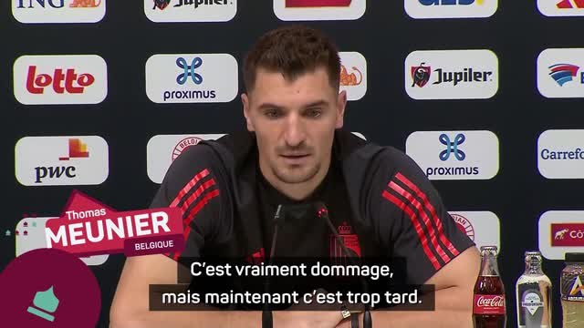 Belgique - Meunier sur le brassard One Love : C'est vraiment dommage, mais maintenant c'est trop tard