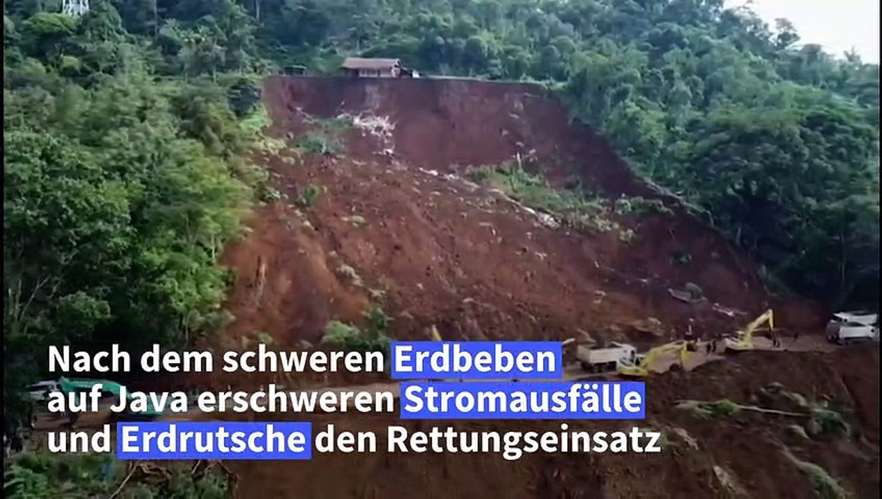 Indonesien: Erdrutsche erschweren Rettungsarbeiten nach Erdbeben