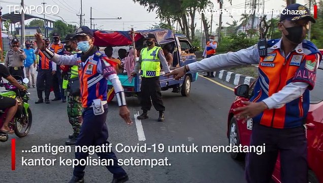 Belum Punya Surat Bebas Covid-19, Pemudik Diminta Tes Antigen di Kantor Polisi