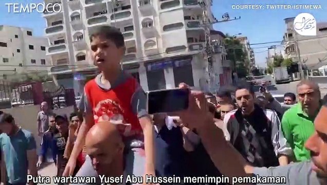 Israel Mengebom Rumah Jurnalis Palestina Yusef Abu Hussein di Gaza