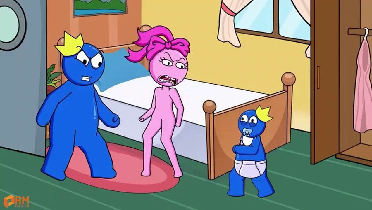 - Rainbow Friends Family Story  & Pink Has A New Baby Blue!