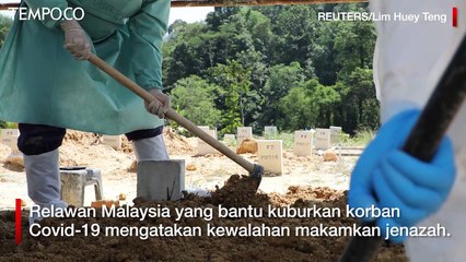 Relawan Penggali Kubur di Malaysia Kewalahan Makamkan Korban Covid-19