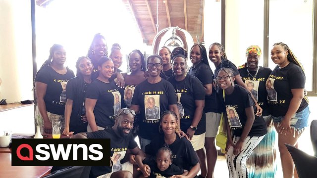 UK woman surprises husband with 26 of his friends and family at the airport for his 40th birthday