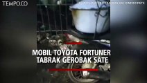 Terungkap Pengemudi Mobil Toyota Fortuner yang Tabrak Gerobak Sate