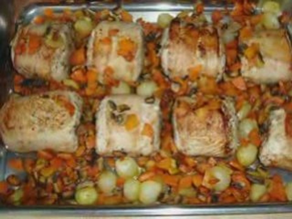 Roule dinde champignons parfumes