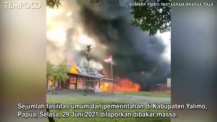 Download Video: Tidak Terima Putusan MK, Massa Bakar Fasilitas Pemerintah di Yalimo