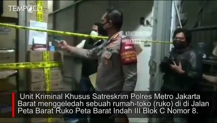 Polisi Geledah Ruko yang Diduga Timbun Obat-obatan.