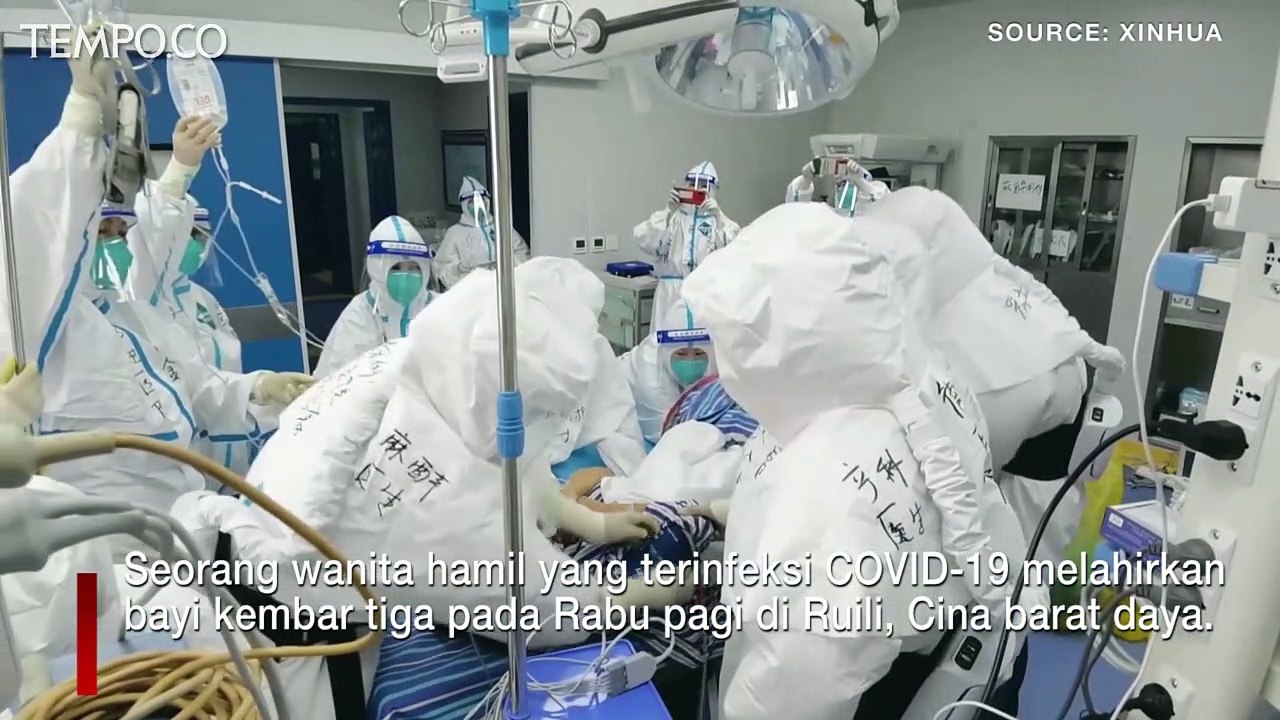 Pertama, Ibu Positif Covid-19 Lahirkan Bayi Kembar Tiga di Cina