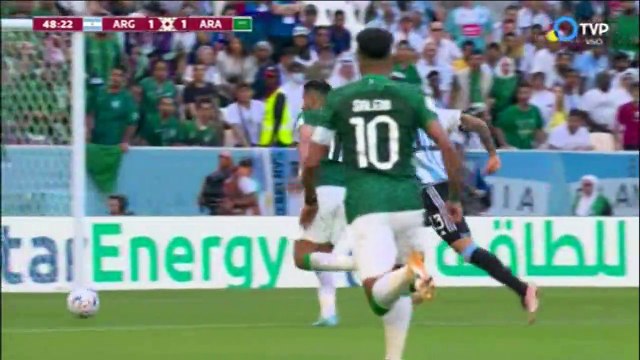 Gol de Arabia Saudita para el empate contra la Selección Argentina