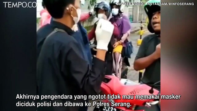 Pria Tak Percaya Covid-19 Ada, Tolak Pakai Masker, Akhirnya Diciduk Polres Serang