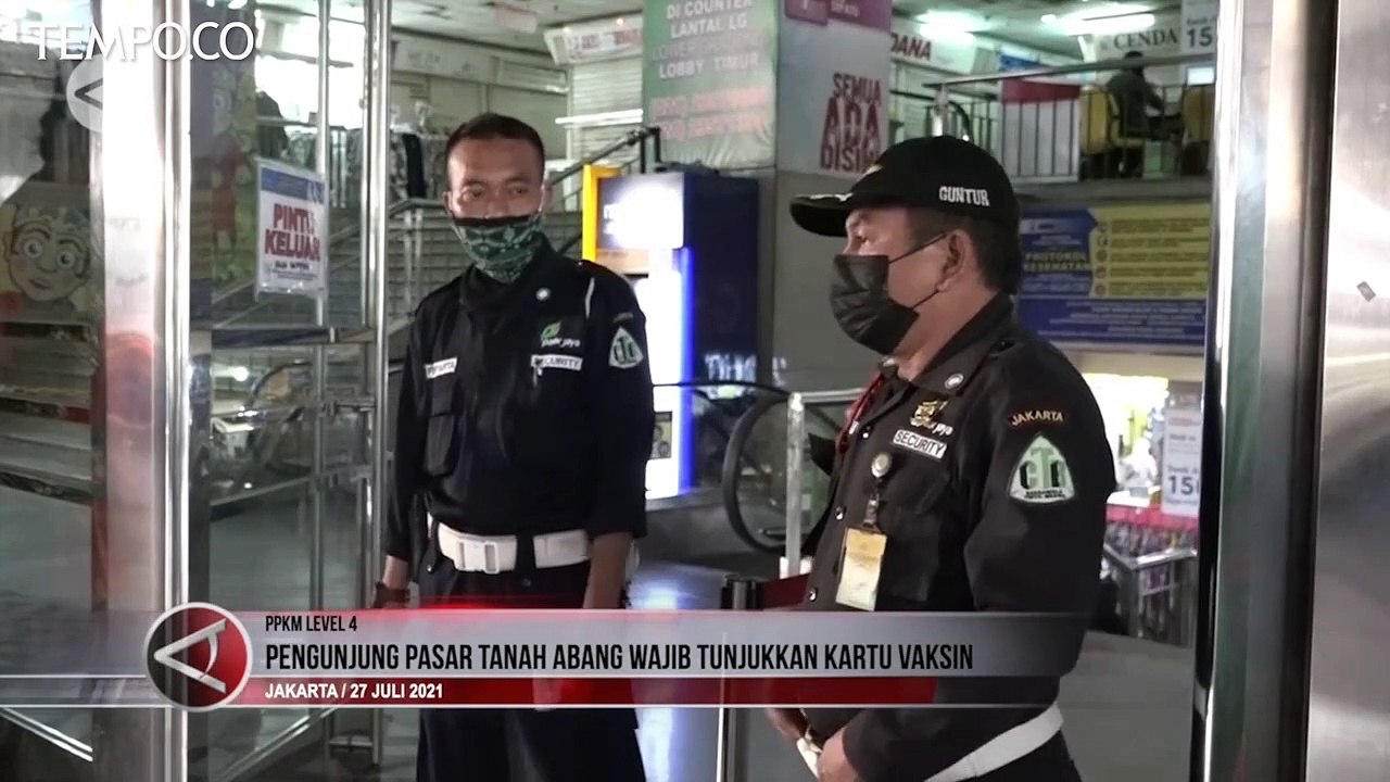 Ingin Kunjungi Pasar Tanah Abang, Wajib Tunjukkan Kartu Vaksinasi